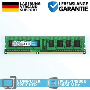 4GB DDR3 RAM DIMM UDIMM - PC3L-14900U 2Rx8 - 1866 MHz 1.35V Arbeitsspeicher CL13 - Imagen 1 de 1