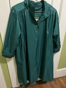 Chianti by Fleet Street all-weather button-up hooded jacket shimmer teal 24WP - Picture 1 of 6