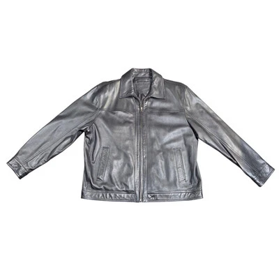 Roundtree & Yorke Burnished Lambskin Leather Jacket Coat Size XL Excellent - Image 1 of 4