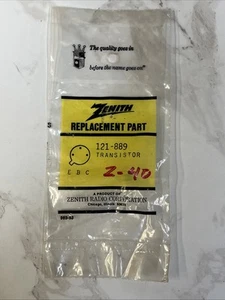 1 Each ~ Zenith OEM Part # 121-889 Transistor NPN ~ NOS ~ Also ECG161, GE39 - Picture 1 of 3