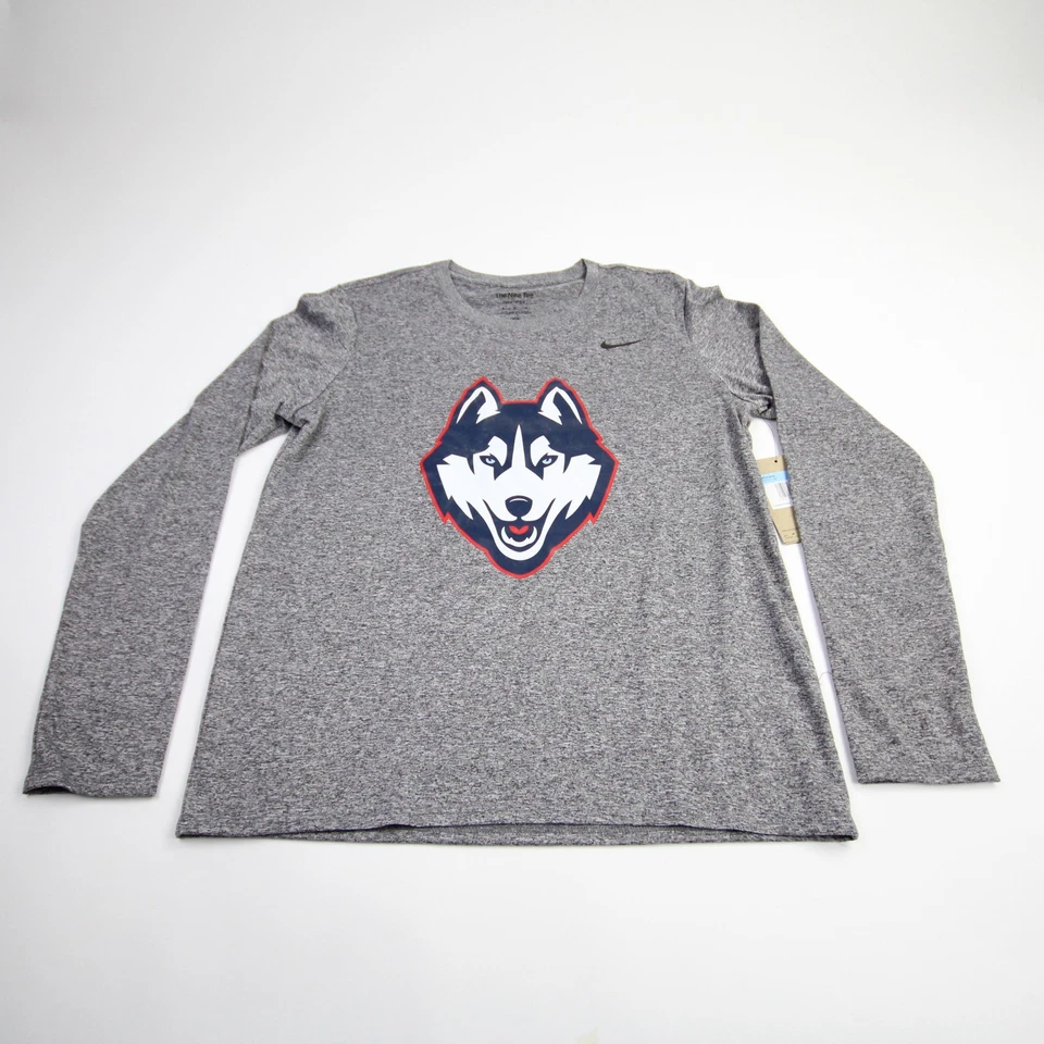 UConn Huskies Nike Dri-Fit Camisa Manga Larga Para Mujer Gris Nueva Foto 1 de 1