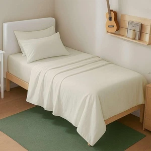 Way Fair 4-teiliges Lakenset 42 Zoll x 80 Zoll Größe Elfenbein Einfarbig - 100 % Ägyptische Baumwolle,... - Bild 1 von 8
