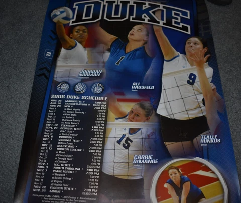 DUKE BLUE DEVILS 2006 WOMENS VOLLEYBALL POSTER Cover