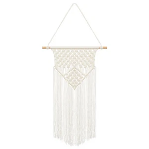 Makramee Gebrochenes Weiß 30x49cm Dekorationen Wanddeko Wandteppich Boho  - Bild 1 von 4