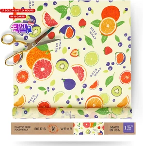 Reusable Beeswax Food Wraps Made in the USA, Eco Friendly Beeswax Food Wrap, Sus - Picture 1 of 12