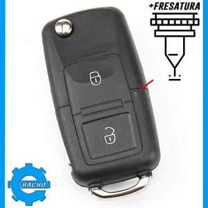 CHIAVE ADATTO A VW CADDY GOLF PASSAT SHARAN TIGUAN JETTA BEETLE POLO + FRESATURA - Foto 1 di 10