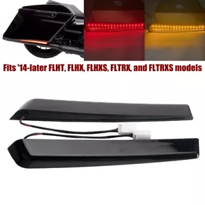 Alforja Extendida LED Run Freno Luz Giratoria Para Harley Touring Street Glide - Imagen 1 de 11