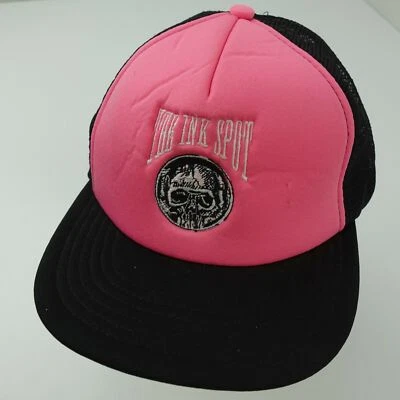 The Ink Spot Pink Black Trucker Snapback Adult Cap Hat - Image 1 of 4