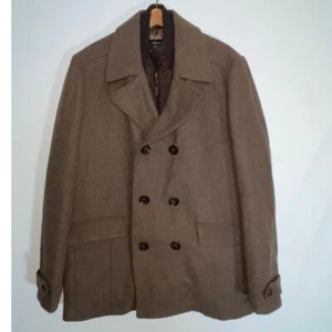 Kenneth Cole Double Breasted Wool Blend Coat - Men's Size M - Quilted Lining - Picture 1 of 12