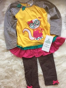 2PC Set Tunic With Cat And Matching Leggings Size 6x Rare Edition  - Picture 1 of 6