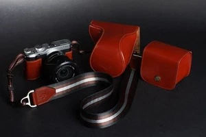 Funda de cámara completa de cuero real y otros 4 accesorios para FUJIFILM XA1 XA2 XM1 B - Imagen 1 de 9