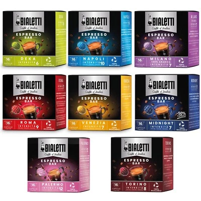 128 Capsule Bialetti Caffè D'Italia Mokespresso Miste A Scelta