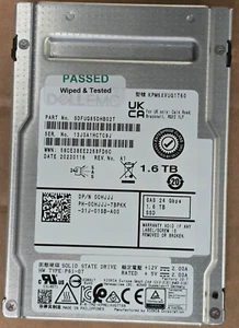 Dell Kioxia PM6-V Series 2,5" 1,6TB 24Gbps SAS SSD Festplatte KPM6XVUG1T60 inkl MwSt - Bild 1 von 4