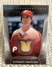 2004 Sp Legendary Cuts Ultimate Swatches Steve Carlton Gm Used Bat