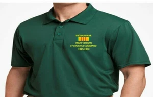 1ST LOGISTICS COMMAND VIETNAM VETERAN*EMBROIDERED POLO SHIRT/SWEAT/JACKET. - Picture 1 of 6