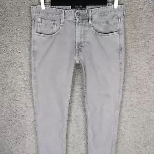 REPLAY ANBASS M914 GRAY MEN'S JEANS W31 L34 SLIM DISTRESSED DENIM ITALY - Picture 1 of 9