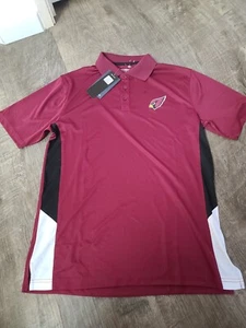 NFL proline Arizona cardinals Shirt polo team players coaches sideline maroon L - Picture 1 of 3