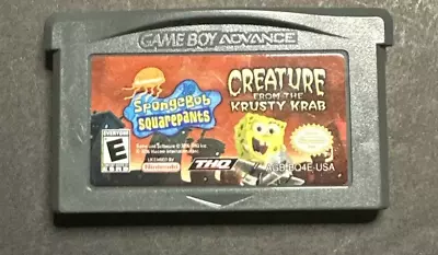 SpongeBob SquarePants Creature From The Krusty Krab Nintendo GameBoy Advance GBA - Image 1 of 3