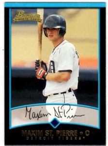 BOWMAN ROOKIE SIGNATURE SERIES 2001 BASEBALL #334 MAXIM ST PIERRE DETROIT TIGERS