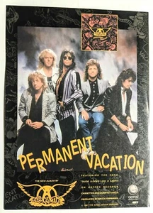 AEROSMITH / STEVEN TYLER / 1987 PERMANENT VACATION LP / ALBUM MAGAZINE PRINT AD - Picture 1 of 1