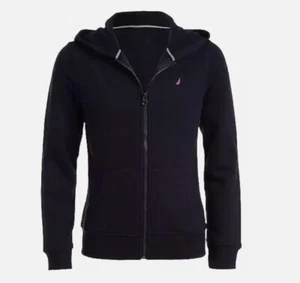 Nautica School Uniform Girls Full Zip Hooded Sweatshirt Navy Blue NWT $45 - Picture 1 of 8