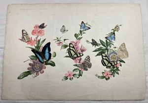 Jarrón mariposa caribeña 1982 John Wilkinson pintura artística original Franklin como nuevo - Imagen 1 de 12