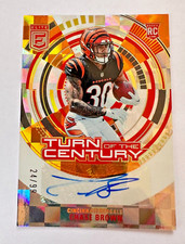 2023 Panini Donruss Elite Football Chase Brown RC Turn of the Century Auto /99