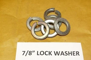 7/8" Standard Split Lock Washers Steel, Plated (20) Made in USA - Picture 1 of 3