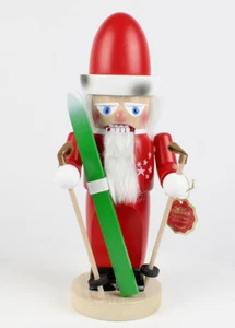 Brand New STEINBACH Skiing Santa Claus Wooden Nutcracker 12 1/2" - Picture 1 of 4