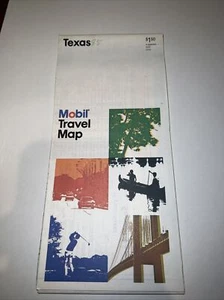 Hoja de ruta de viaje móvil de Texas de colección 1985 nueva stock antiguo - Imagen 1 de 3
