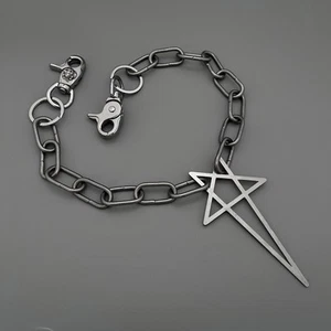 Mens Punk Vintage Star Wallet Chain Links Gothic Keychain Jeans Pants Chain Lady - Picture 1 of 11