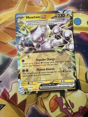 Pokemon TCG SV04: Paradox Rift #058/182 Mewtwo ex NM - Image 1 of 2