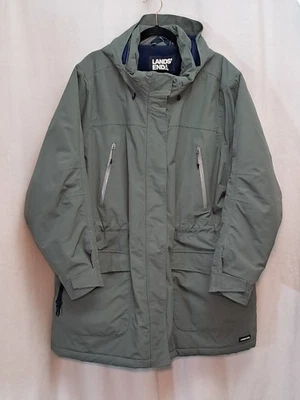 Lands End Size 3X 24W-26W Squall Coat Fleece Lined Hood Waterproof Sage Green - Image 1 of 4