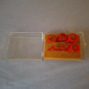 Lost Wax Casting Ring Mold Patterns Jewelry Making Supplies Lot Of 6 In Case - Picture 1 of 6