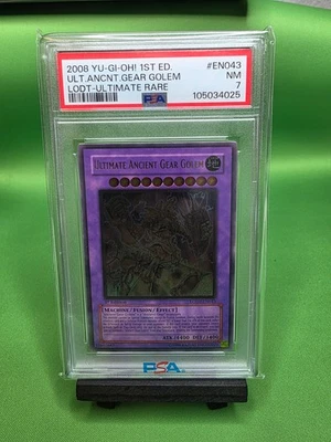 Ultimate Ancient Gear Golem(UTR)LODT-EN043 Light of Destruction 1st Edition PSA7 - Image 1 of 2