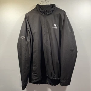 Callaway Weather Series Men’s XL Full-Zip Black Windbreaker Jacket Wells Fargo - Picture 1 of 7