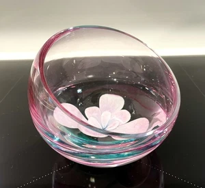 Caithness Glass - Tranquility Half Moon Flower Base Bowl - Picture 1 of 6