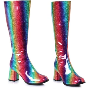 Botas Gogo Ellie 3" Hasta la Rodilla Arco Iris con Cremallera Adulto Mujer Zapatos 300/Verano - Imagen 1 de 3