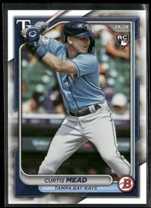 2024 BOWMAN CURTIS MEAD RC TAMPA BAY RAYS #28 - Picture 1 of 2