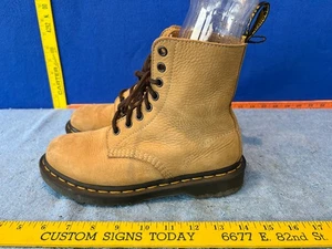 Stivali Dr Martens 1460 Pascal marrone crema pelle morbida taglia 6 USL - Foto 1 di 16