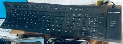 MEDIACOM Fold-It! Tastiera Flessibile e Lavabile - Immagine 1 di 3