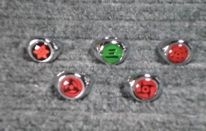 Naruto Shippuden Akatsuki Uchiha Dawn Member's Ninja Red Cloud Cosplay Ring Lot - Picture 1 of 2