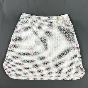 Peter Millar Womens Golf Skort Geo Print Large White Polyester NWT MSRP $99 - Picture 1 of 6