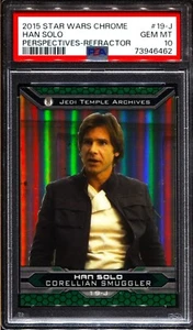 2015 Star Wars Chrome Perspectives Han Solo Refractor PSA 10 Harrison Ford - Picture 1 of 2