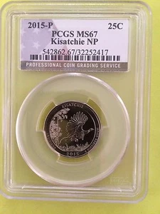 2015-P KISATCHIE NATIONAL FOREST PCGS MS67 BUSINESS STRIKE QUARTER COIN - Picture 1 of 2