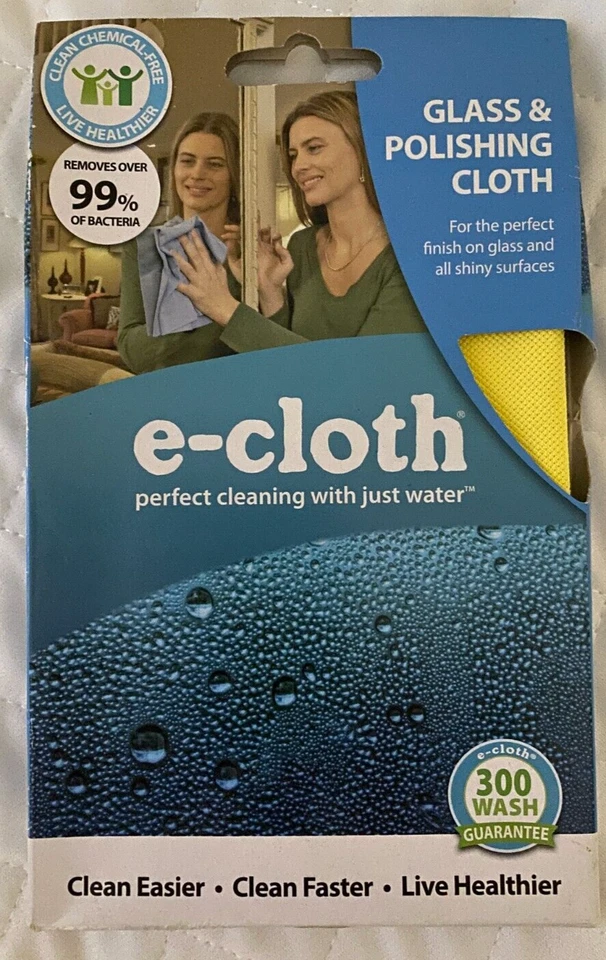 Glass and Polishing Cloth 1 Count by e-cloth