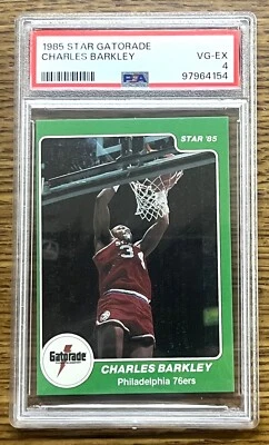 1985 Star Gatorade Charles Barkley RC Rookie Card RARE Authentic 4 Sharp Corners - Image 1 of 2