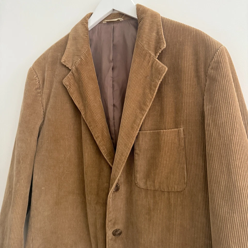 Vtg Retro Ivy League Gap Corduroy Blazer Tan Sport Coat Mens Med 80s 90s Y2K - Image 1 of 4