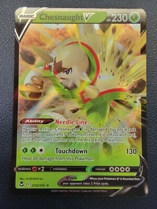 Chesnaught V - 015/195 - NM/M - Ultra Rare - Silver Tempest - Pokemon TCG - Picture 1 of 2