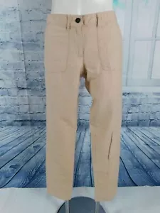 Pantalones Informales Ann Taylor LOFT Rosa Desnudo Lino Algodón Delgados Pierna Recta - 2 - Imagen 1 de 4